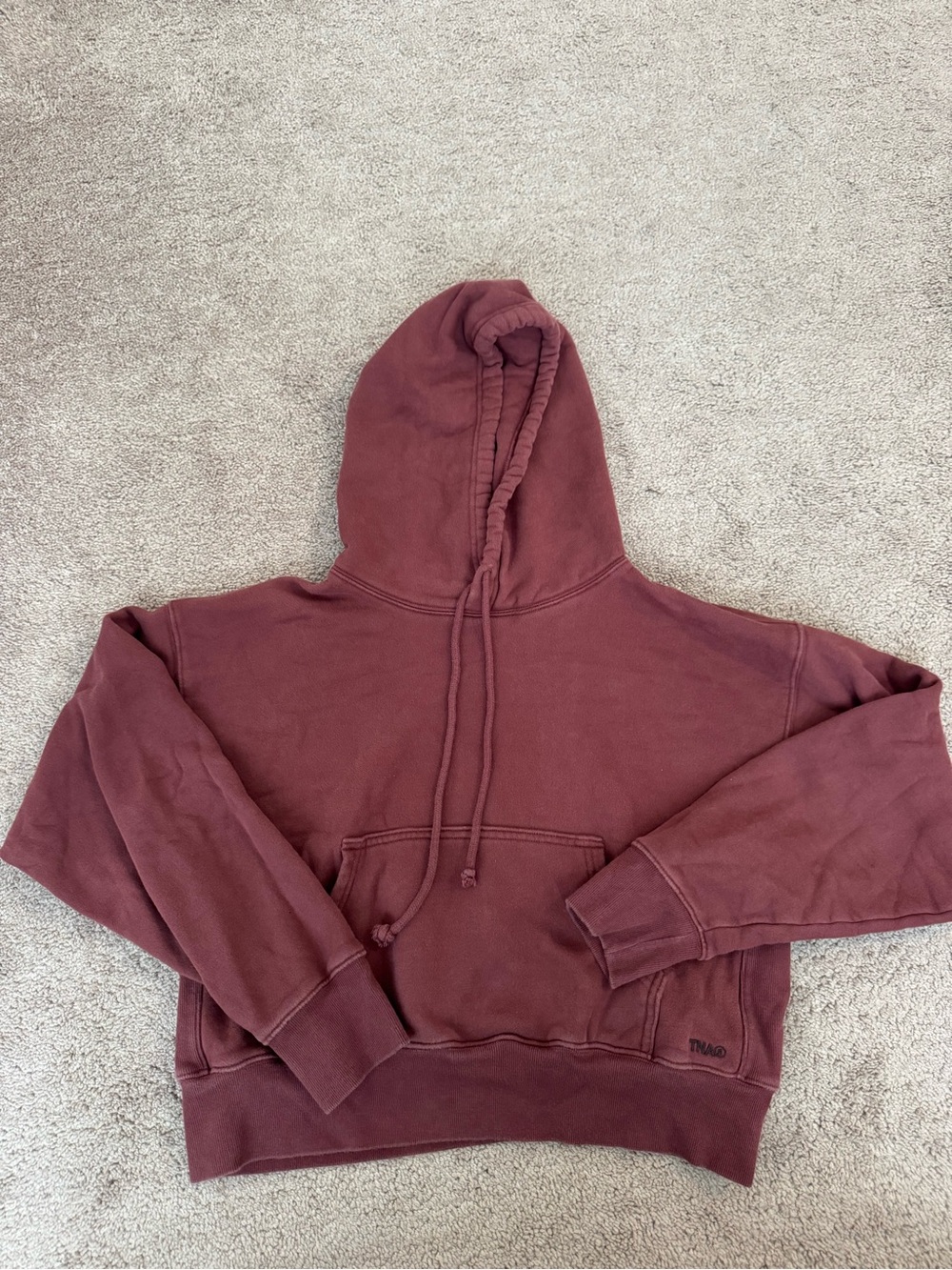 TNA Sweatfleece Cozy Fleece Cropped Boyfriend Hoodie